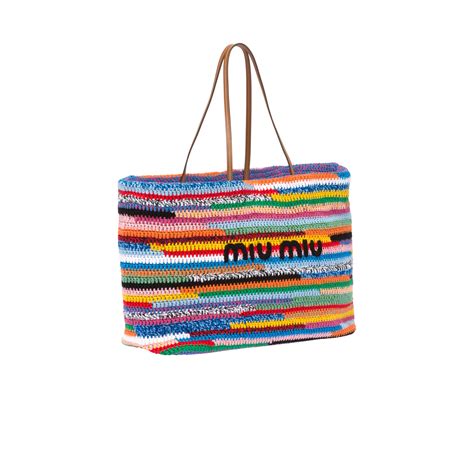 multicolored crochet tote for women